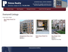 Tablet Screenshot of petrosrealty.com